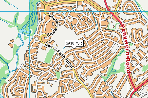 SA10 7SR map - OS VectorMap District (Ordnance Survey)