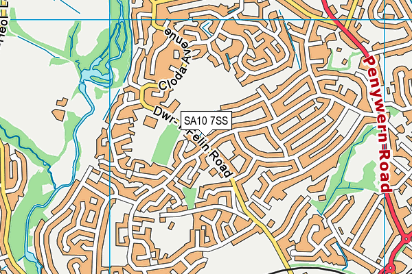 SA10 7SS map - OS VectorMap District (Ordnance Survey)