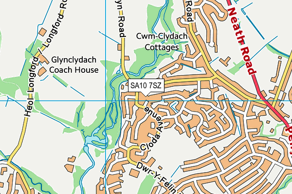 SA10 7SZ map - OS VectorMap District (Ordnance Survey)