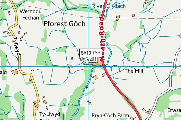 SA10 7YH map - OS VectorMap District (Ordnance Survey)