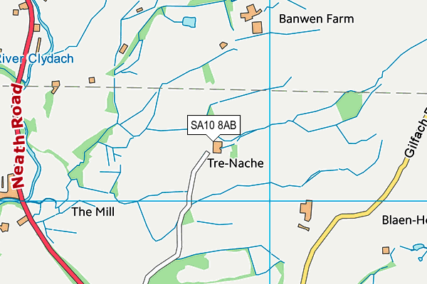 SA10 8AB map - OS VectorMap District (Ordnance Survey)