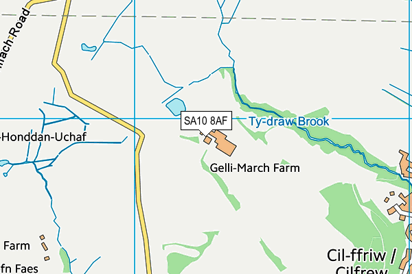 SA10 8AF map - OS VectorMap District (Ordnance Survey)