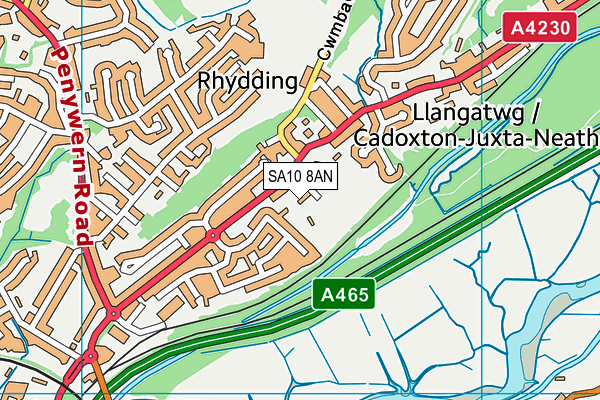 SA10 8AN map - OS VectorMap District (Ordnance Survey)