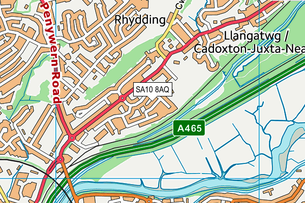 SA10 8AQ map - OS VectorMap District (Ordnance Survey)