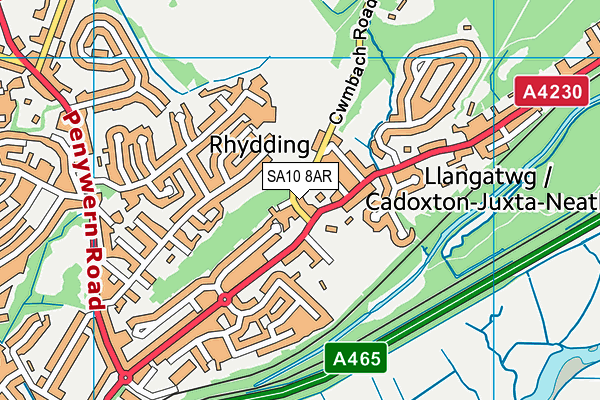 SA10 8AR map - OS VectorMap District (Ordnance Survey)