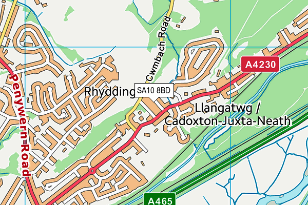 SA10 8BD map - OS VectorMap District (Ordnance Survey)