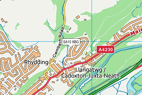 SA10 8BG map - OS VectorMap District (Ordnance Survey)