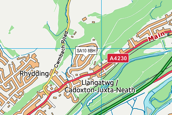 SA10 8BH map - OS VectorMap District (Ordnance Survey)