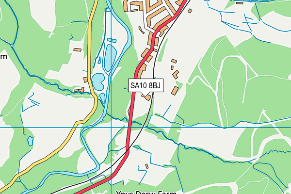 SA10 8BJ map - OS VectorMap District (Ordnance Survey)