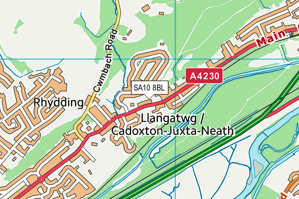 Catwg Primary School map (SA10 8BL) - OS VectorMap District (Ordnance Survey)