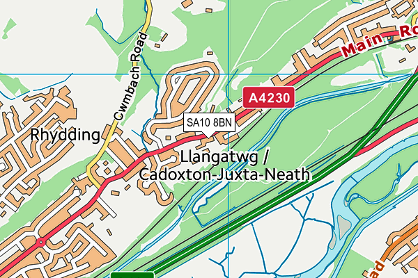 SA10 8BN map - OS VectorMap District (Ordnance Survey)