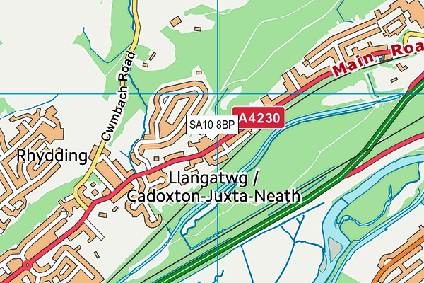 SA10 8BP map - OS VectorMap District (Ordnance Survey)