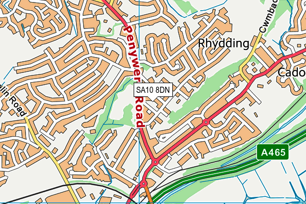 SA10 8DN map - OS VectorMap District (Ordnance Survey)