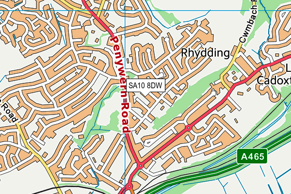 SA10 8DW map - OS VectorMap District (Ordnance Survey)