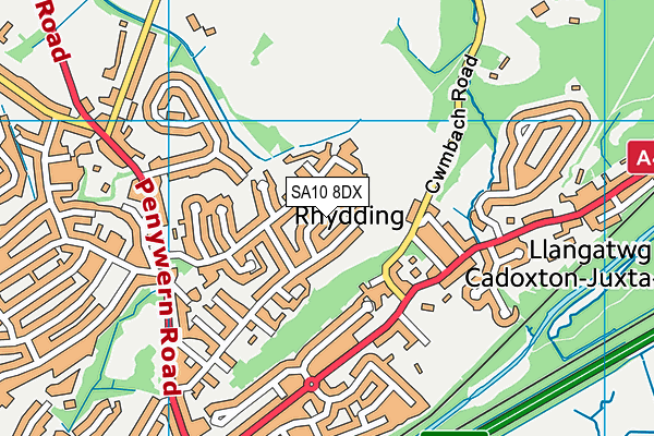 SA10 8DX map - OS VectorMap District (Ordnance Survey)