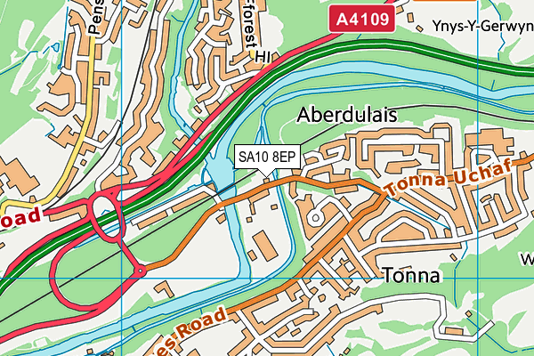 SA10 8EP map - OS VectorMap District (Ordnance Survey)