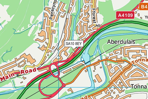 SA10 8EY map - OS VectorMap District (Ordnance Survey)