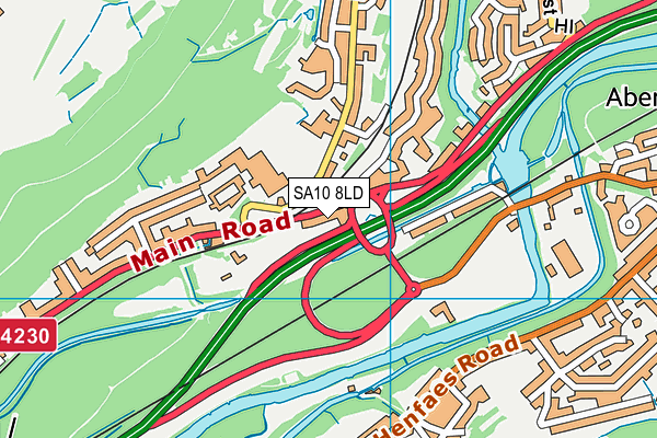 SA10 8LD map - OS VectorMap District (Ordnance Survey)