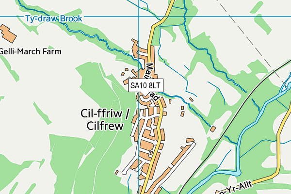 SA10 8LT map - OS VectorMap District (Ordnance Survey)