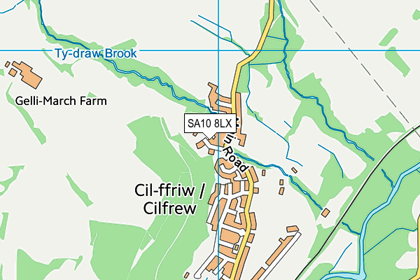 SA10 8LX map - OS VectorMap District (Ordnance Survey)