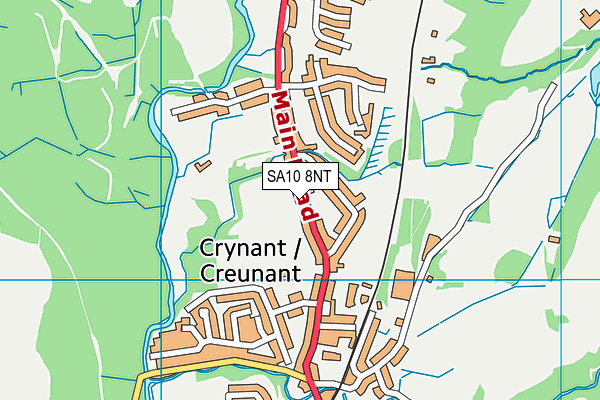 SA10 8NT map - OS VectorMap District (Ordnance Survey)