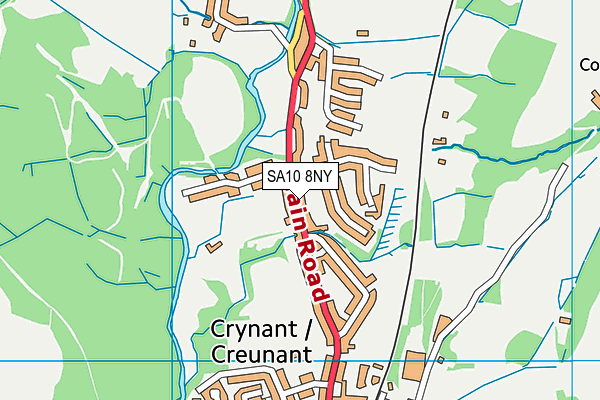 SA10 8NY map - OS VectorMap District (Ordnance Survey)