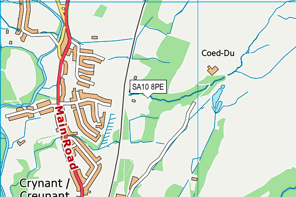 SA10 8PE map - OS VectorMap District (Ordnance Survey)