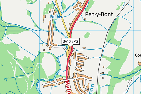 SA10 8PG map - OS VectorMap District (Ordnance Survey)