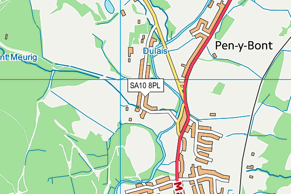 SA10 8PL map - OS VectorMap District (Ordnance Survey)