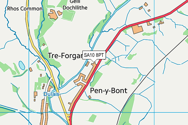 SA10 8PT map - OS VectorMap District (Ordnance Survey)