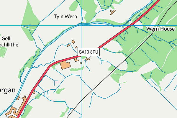 SA10 8PU map - OS VectorMap District (Ordnance Survey)
