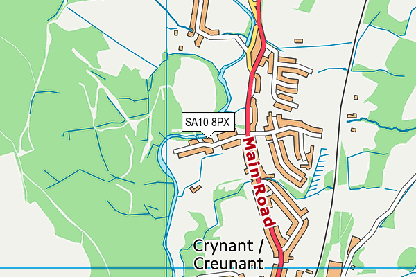 SA10 8PX map - OS VectorMap District (Ordnance Survey)