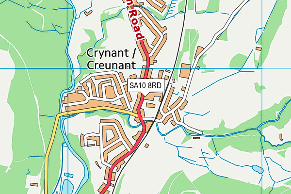 SA10 8RD map - OS VectorMap District (Ordnance Survey)