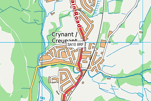 SA10 8RF map - OS VectorMap District (Ordnance Survey)