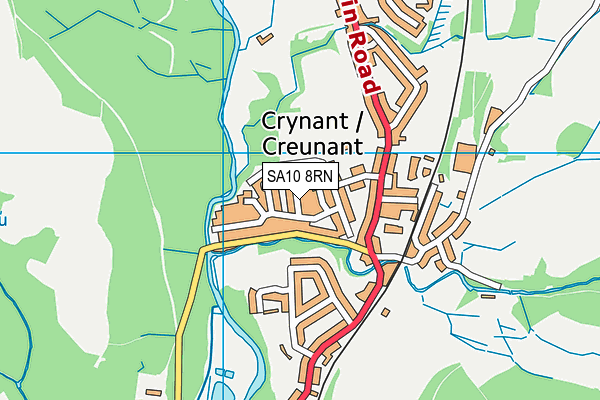 SA10 8RN map - OS VectorMap District (Ordnance Survey)