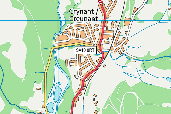 SA10 8RT map - OS VectorMap District (Ordnance Survey)