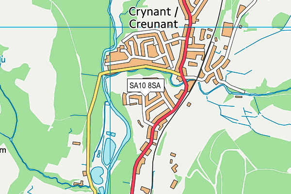 SA10 8SA map - OS VectorMap District (Ordnance Survey)