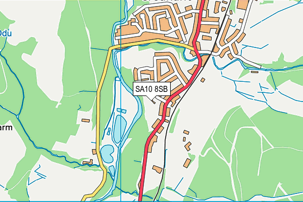 SA10 8SB map - OS VectorMap District (Ordnance Survey)