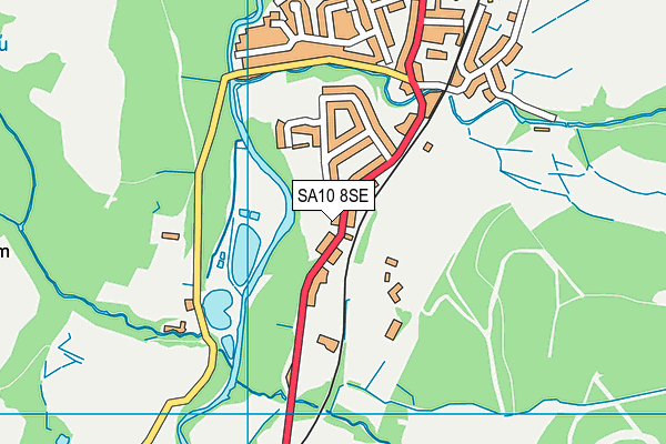 SA10 8SE map - OS VectorMap District (Ordnance Survey)