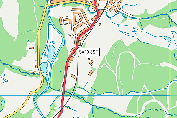 SA10 8SF map - OS VectorMap District (Ordnance Survey)