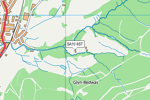 SA10 8ST map - OS VectorMap District (Ordnance Survey)