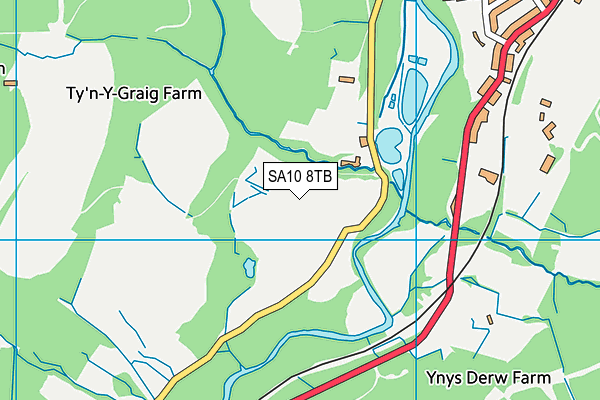 SA10 8TB map - OS VectorMap District (Ordnance Survey)