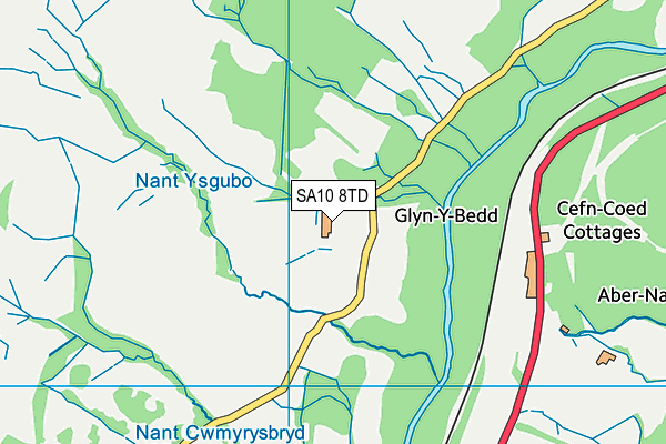 SA10 8TD map - OS VectorMap District (Ordnance Survey)