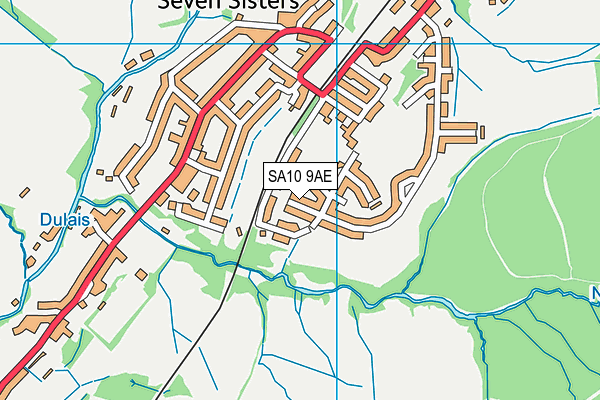 SA10 9AE map - OS VectorMap District (Ordnance Survey)