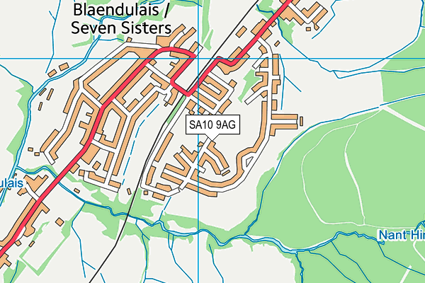 SA10 9AG map - OS VectorMap District (Ordnance Survey)