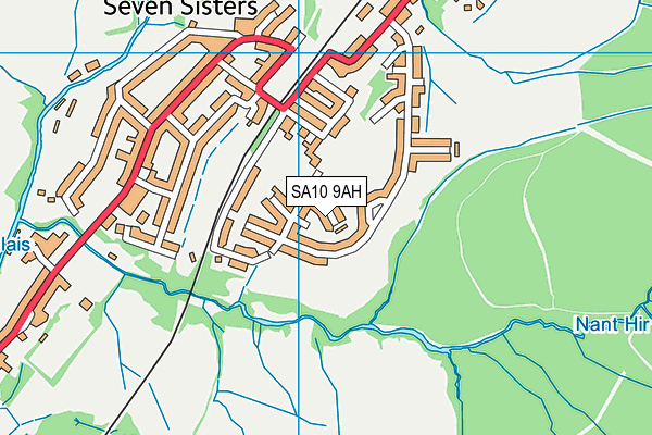 SA10 9AH map - OS VectorMap District (Ordnance Survey)