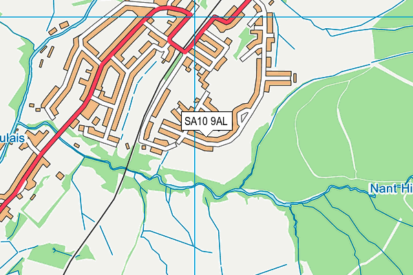 SA10 9AL map - OS VectorMap District (Ordnance Survey)