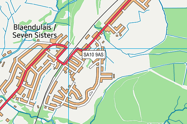 SA10 9AS map - OS VectorMap District (Ordnance Survey)