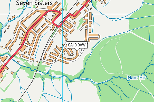 SA10 9AW map - OS VectorMap District (Ordnance Survey)