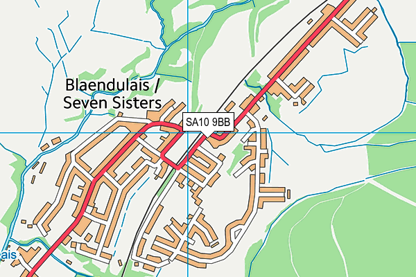 SA10 9BB map - OS VectorMap District (Ordnance Survey)